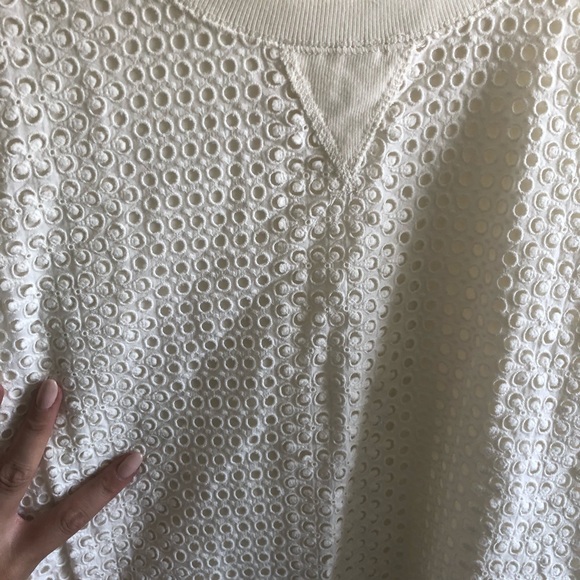 J. Crew Eyelet Sweatshirt NEW - Picture 8 of 8
